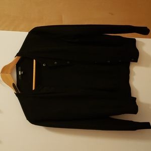 Uniqlo Black Wool Cardigan crew neck